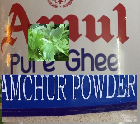 Desi Ghee, Coriander, and Amchur powder